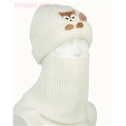 01-30-H Балаклава-шлем для девочки флис (50-52)