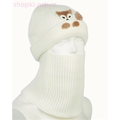 01-30-H Балаклава-шлем для девочки флис (50-52)