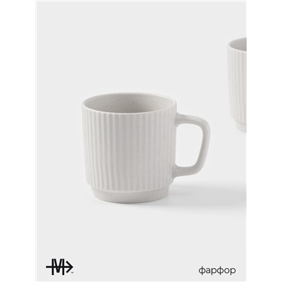 Кружки Magistro Jarwah Lausanne, 240 мл, 7.8×8 см, 2 шт., фарфор, белые