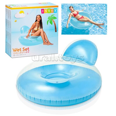 Шезлонг «Замороженный Неон» с подушкой, 137х122 см, МИКС 58889EU INTEX