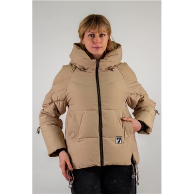 Демисезонная куртка с фиксаторами, арт. 819 (Бежевый)