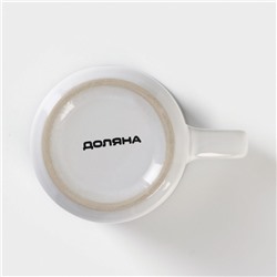 Кружка Доляна «Кофе», 165 мл, керамика, цвет белый