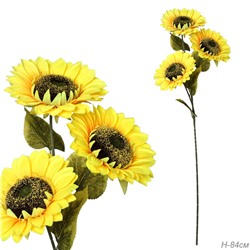 Цветок искусственный Подсолнух 3 цветка 84 см / CP-84 /уп 320/