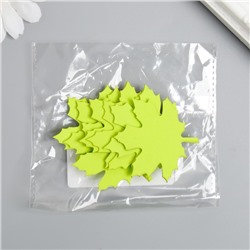 Заготовка из фоамирана "Лист кленовый" 4,5х4,5 см, толщ. 1мм, набор 10 шт, зелёный