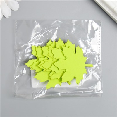 Заготовка из фоамирана "Лист кленовый" 4,5х4,5 см, толщ. 1мм, набор 10 шт, зелёный