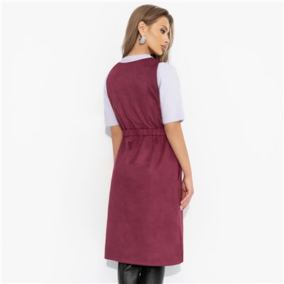 Сарафан из мягкой экозамши, Магическая сила (бордо)