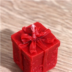 Свеча новогодняя «Коробочка с бантиком», 3.5×3.5×4 см, соевый воск