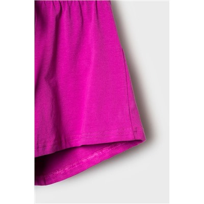 Комплект трикотажный для девочек: фуфайка (футболка), шорты PLAYTODAY, 1239769