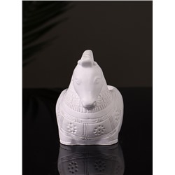 Кашпо гипс «Лошадка с орнаментом», 8×9×6 см, натуральный