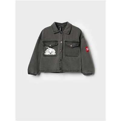 Куртка текстильная джинсовая для девочек