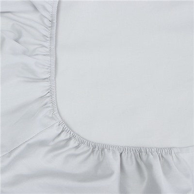 Простыня на резинке 1.5-спальная SL Home «Софт Мист», 140×200+30 см, сатин