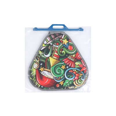 Ледянка мягкая Xmas, треугольная, d=41 см, толщина 1.2 см, рисунок МИКС