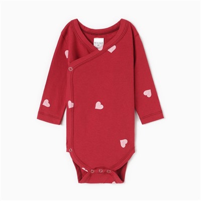 Боди детское MINAKU, рост 74-80 см, красное