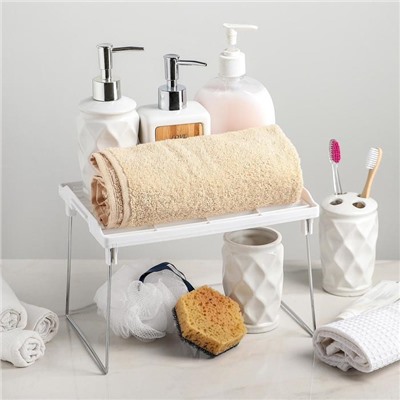 Полка универсальная складная 27×19.3×17 см, цвет белый