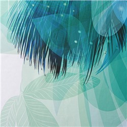 Штора для ванной Доляна «Перья», с люверсами, 180×180 см, полиэстер