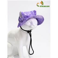 Панама для собак и кошек, размер S, ОГ - 23 см, вес 2-7 кг, фиолетовая