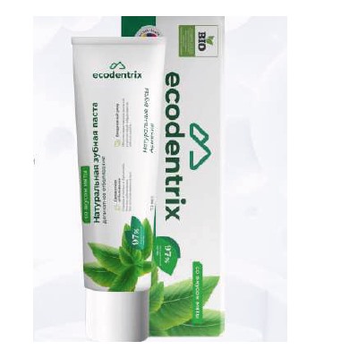 Паста Зубная Ecodentrix BIO ОТБЕЛИВАЮЩАЯ со вкусом МЯТЫ 75 мл