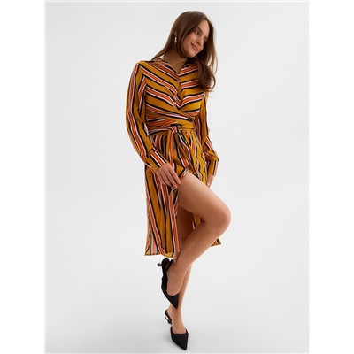 Платье миди женское MINAKU: Enjoy, жёлтое, размер 42