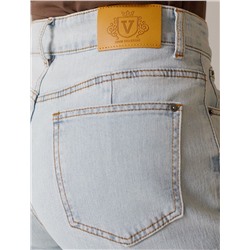 Джинсы мом фит из эластичного плотного денима