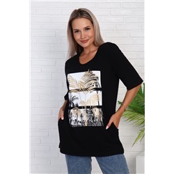 Футболка 786 с рисунком листья пальмы НАТАЛИ, 979119