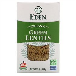 Eden Foods, Organic, зеленая чечевица, 16 унций (454 г)