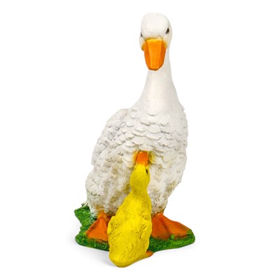 Садовая фигура из полистоуна «Утка с утёнком», 31×24×13 см