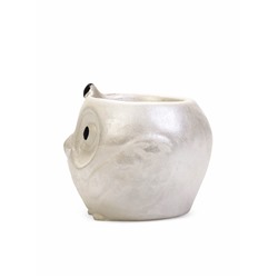Фигурное кашпо для цветов «Сова», 6.5×7.5×6 см, гипс, белое