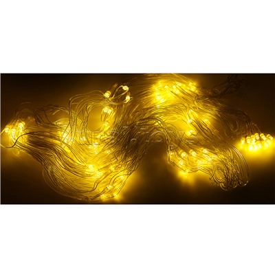Электрогирлянда Сетка 1,5*1,5 м, 120 ламп, теплый