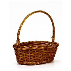 УЦЕНКА Корзина плетеная (ива): 38×27хH14хHH37, 1 шт., натуральный