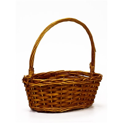 УЦЕНКА Корзина плетеная (ива): 38×27хH14хHH37, 1 шт., натуральный