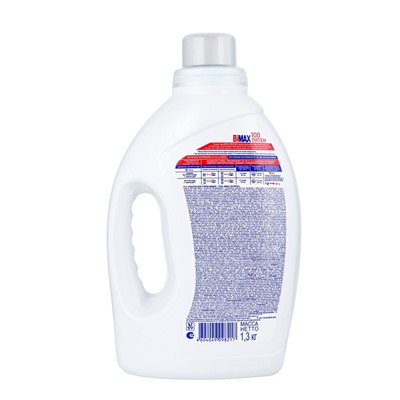 Жидкое средство для стирки BiMax «100 пятен», гель, универсальное, 1.3 л