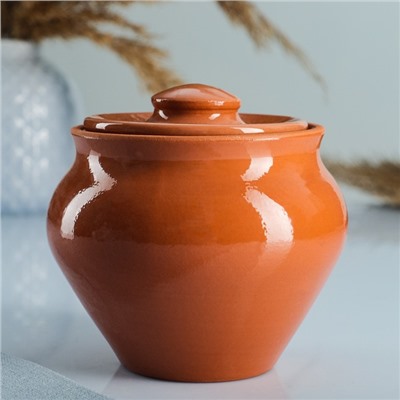 Горшочки для запекания Вятская керамика, набор 5 шт. с ухватом, 500 мл, оранжевые