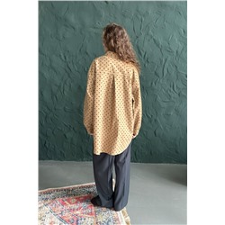 Рубашка женская  HUG077/11/Бежевый, черный