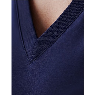 Ярусное платье А силуэта с V вырезом из 100% премиального хлопка