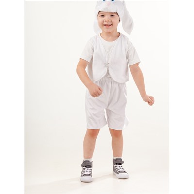 Карнавальный костюм «Заяц Ваня», жилет, шорты, шапка, размер 128-64