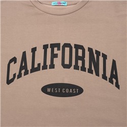 Футболка женская Little Secret, коричневая, размер оверсайз (42-46)