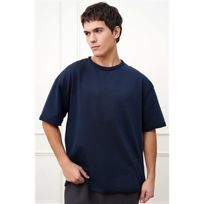 Мужская футболка оверсайз из футера двухнитки Happyfox