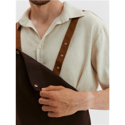 Фартук Этель, коричневый, 69×74 см,100% п/э