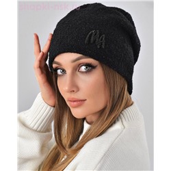 Букле пайетка вышивка Шапка флис (56-58)
