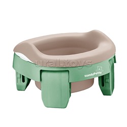 Горшок дорожный HandyPotty 3 в 1 оливковый и вкладка бежевая