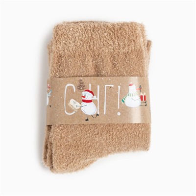 Новогодний подарочный набор «Снеговики» (плед, носки, 2 игрушки, открытка)