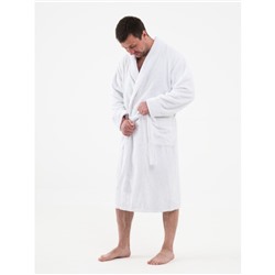 Халат мужской махровый с шалькой, размер 56-58, белый
