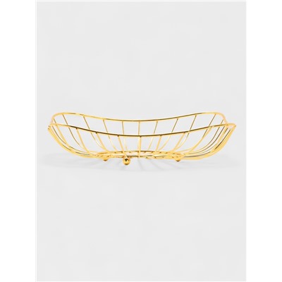 Ваза для фруктов «Доляна. Милена», 28×28×7 см, золотистая