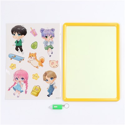 Рисуем светом. Набор для рисования в темноте «Аниме», жёлтый, А4