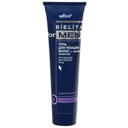 Гель для укладки волос С "МОКРЫМ" ЭФФЕКТОМ  сильной фиксации 100мл