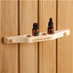 Полочка для бани и сауны «С Лёгким паром!», 31×2.5×4 см, под масло, 4 отверстия, «Добропаровъ»