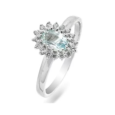 Кольцо из серебра топаз, К1448