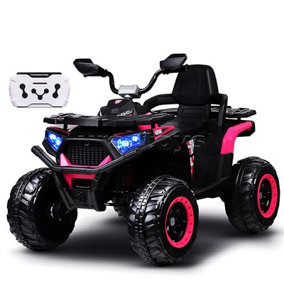 Электромобиль детский "Квадроцикл" (цвет черно-розовый)