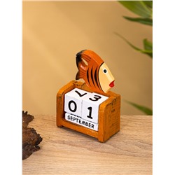 Календарь настольный «Рыбка», 7×4×9 см, дерево, оранжевый