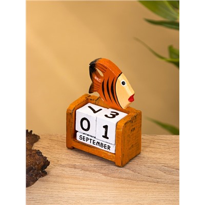 Календарь настольный «Рыбка», 7×4×9 см, дерево, оранжевый